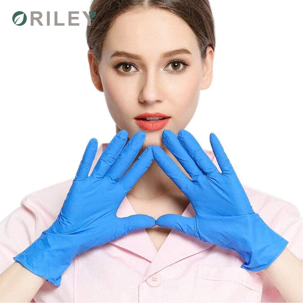 Oriley Disposable Nitrile Gloves Hand Protection Rubber Examination Glove For Hospital Clinic